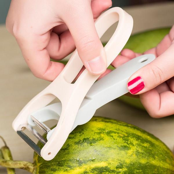 Ergonomic Anti-Slip Handle 2-in-1 Potato Carrot Peeler Stainless Steel Chopper Tool for Cutting Fruit Vegetables