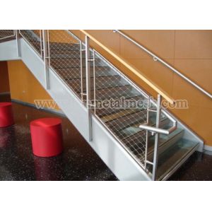 Ferruled X-tend Inox Wire Rope Mesh For Staircase Safety
