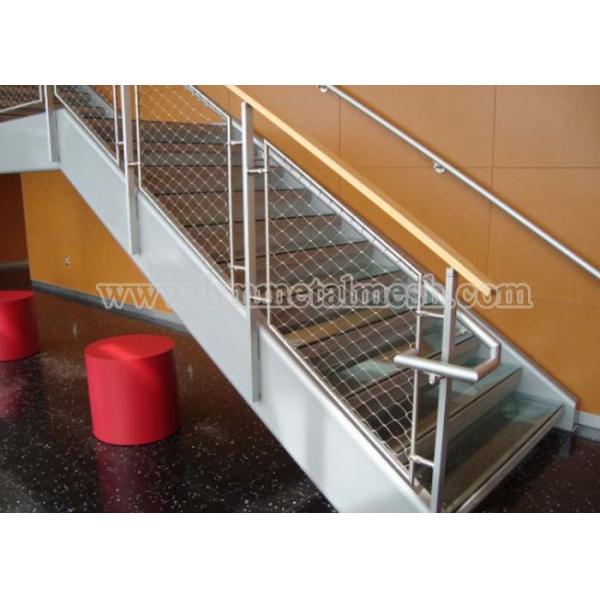 Ferruled X-tend Inox Wire Rope Mesh For Staircase Safety