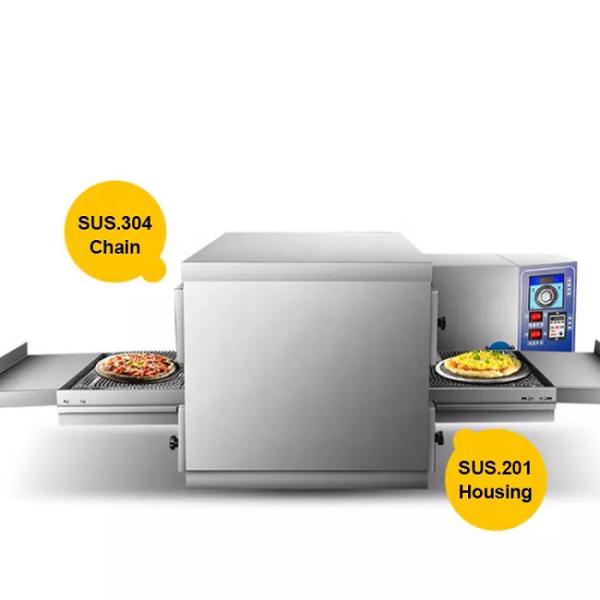 Commercial 0.5Kw Electric Pizza Conveyor Oven Countertop  Stainless Steel 18inch