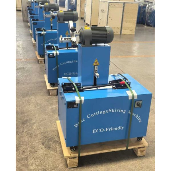2 Inch Blue Color Electric From 6 To 51mm Hose Cutting And Skiving Machine With Protective Devices 220V/380V Voltage And 10 Interchangeable Dies Two Function Into One Machine