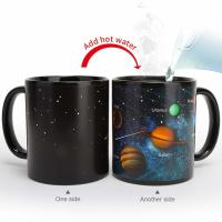 Coupe en céramique changeant de couleur cadeaux d'anniversaire pour hommes femmes chaleur changeant de tasse de café avec cœur 16 oz