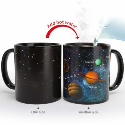 Ceramic Color Changing Mug Birthday Gifts for Men Women Heat Changing Coffee Mug Cup with Heart 16 oz