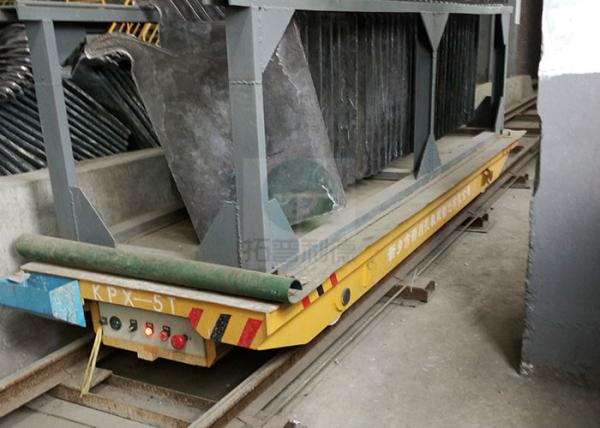 50 t rectangular electric mold transport bogie steel tubing transfer trolley on railway