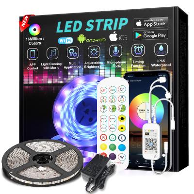 DC12V 14.4W/M RGB LED Strip Light 5m length 24 Keys Remote Controller