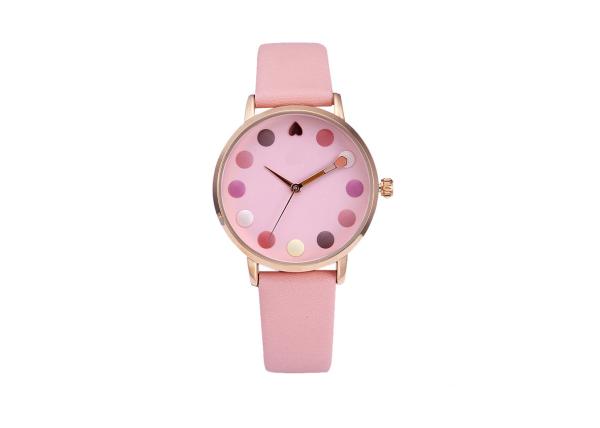 Quartz Women Custom Logo Genuine Leather Wrist Watch Stainless Steel Back