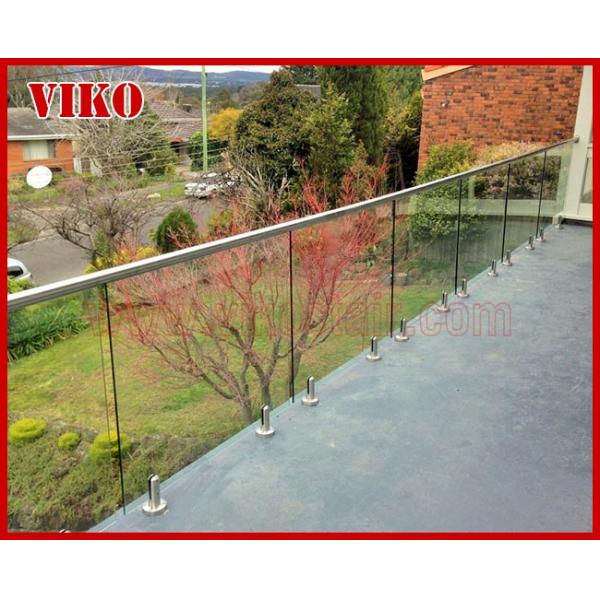 Glass Spigot For Glass Railing VH110SB Glass Spigot Tempered glass 304 stainless steel UChannel Cap Handrail RailingClea