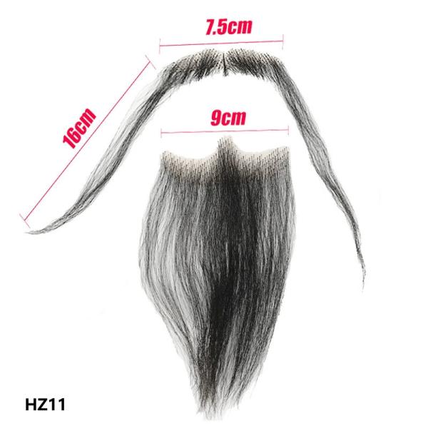 100% Human Hair Handmade Fake Mustache Beard for Entertainment/Drama/Life