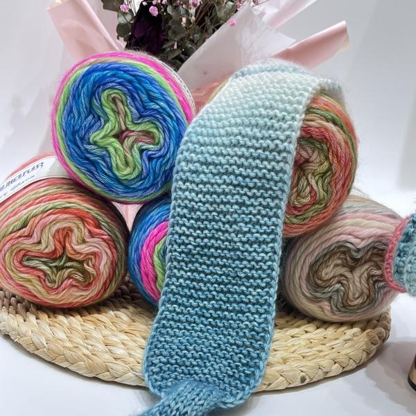 10% Wool 35% Cotton 55% Acrylic Yarn 1/2.3NM For Sweater Scarf Hat Hand Knitting