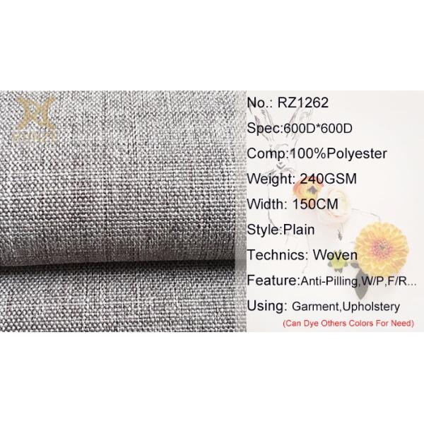 Medium Weight 240GSM 600d Two-Tone Oxford Fabric for Suitcase and Sofa