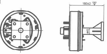 10 Inch 2300 To 3500 Lb Trailer Axle Spindle With Electric Brake Drum