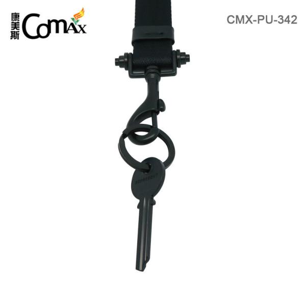 Customized Silver Metal Hook/Loop/Key Ivory Nylon Lanyard with Eco-friendly Material