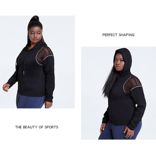 OEM 200g Women'S Plus Size Yoga Wear sexy long Sleeve Workout Hoodie