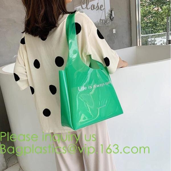 Holographic Tote Bags, Female Should Bags, duffle, jelly, Handbags, Stadium, Sports, Gym, Beach, Daily, Travel