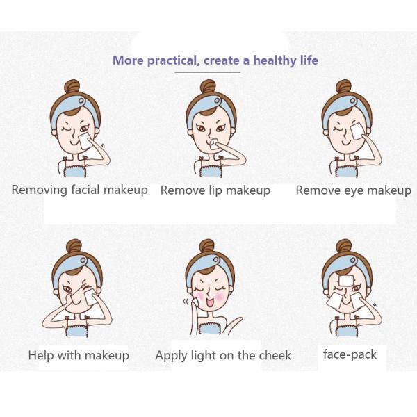 Plum Blossom Cotton Spunlace Nonwoven Fabric For Makeup Pads