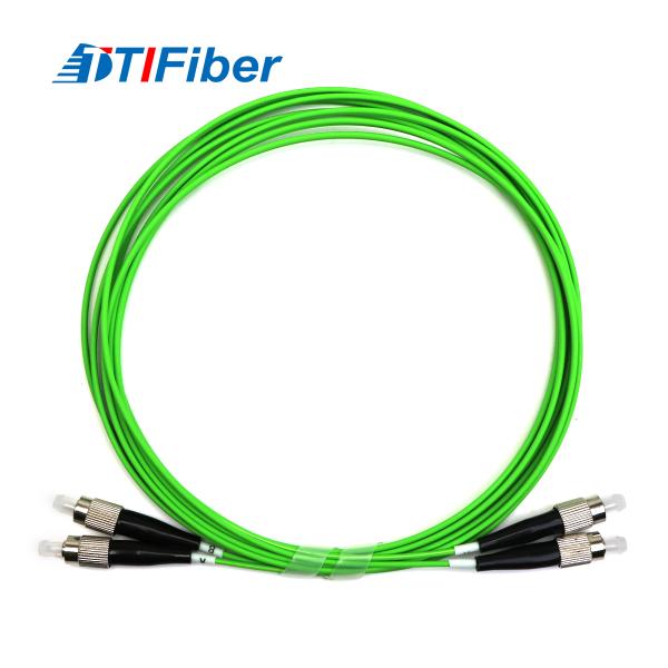 TTIFiber FC-FC Green Jacket OM5 Fiber Optic Patch Cord Multimode DX Duplex