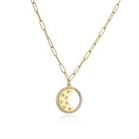 Pendente da colar do clipe da corrente de relação da joia do ouro do OEM 24k para a senhora Gift Collar das mulheres