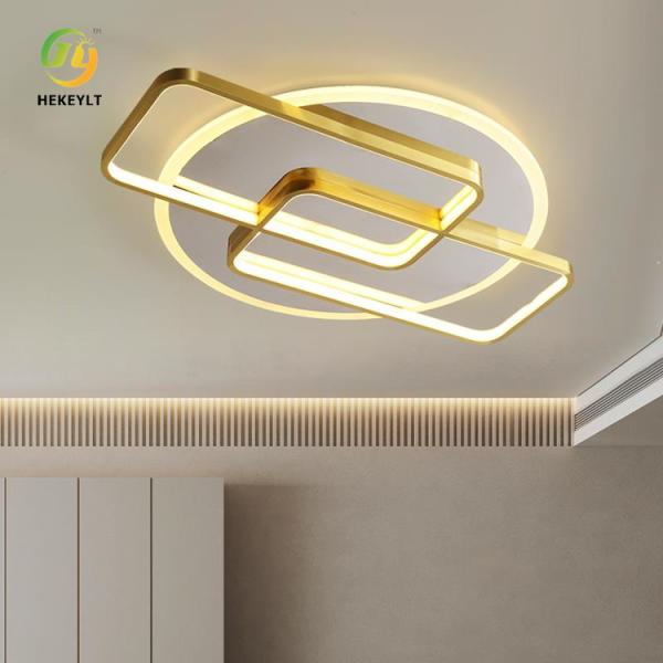 Copper Acrylic LED Ceiling Light Surface Mounted For Bedroom