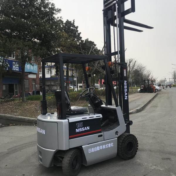 Nissan 1.5T Used Electric Forklift for Sale or Rent 4WD 3000mm Lift Height Ready to Work