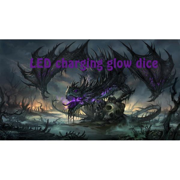 Зажигать DND кости перезаряжаемые с зарядным ящиком 7 PCS LED электронные кости для столового стола