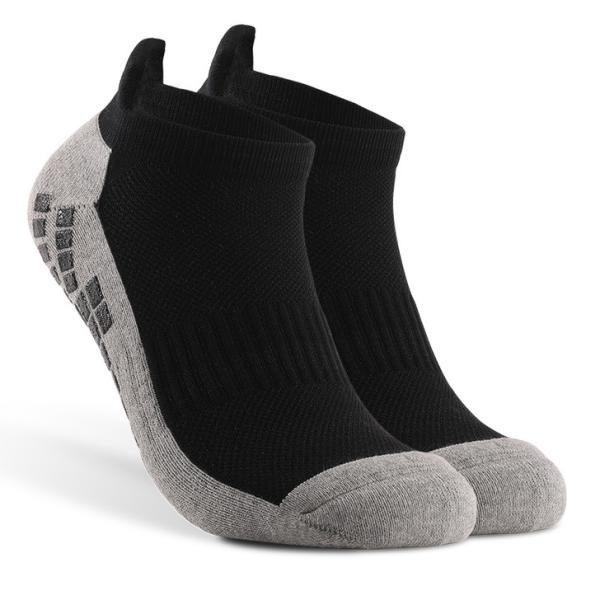 Men's Sporty Padded Ankle Soccer Socks with Regular Style and Anti Slip Grip Bottom