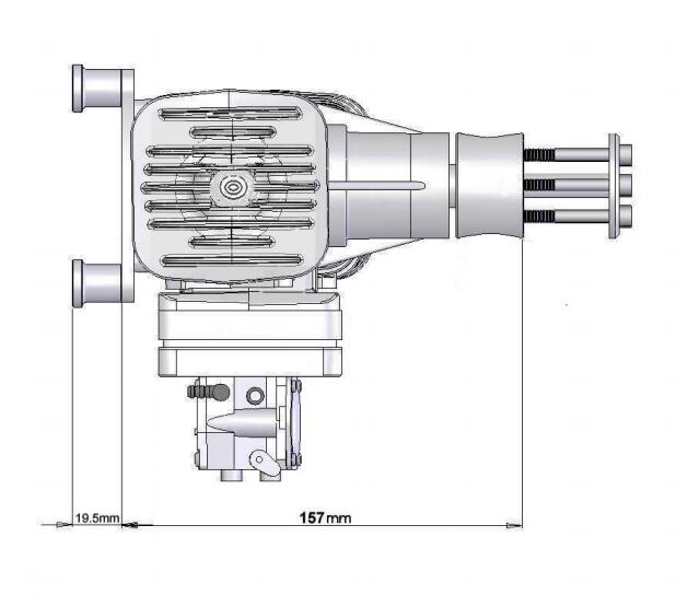 DLA116 DLA 116 RC Model Twin Boxer Gasoline Engine for RC Fixed-Wing Airplane Aircraft UAV Engine