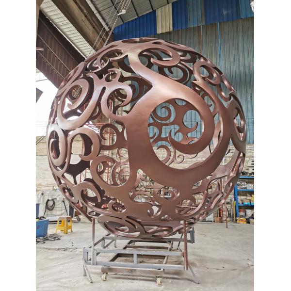 Silver Decorative Garden Ornaments , Pool Contemporary Garden Sculptures