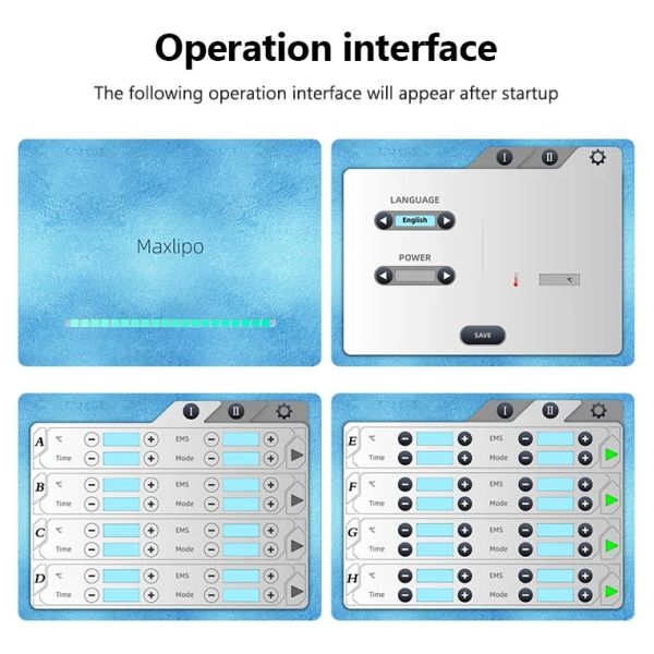 Non-invasive Body Slimming 4 Cooling Pads Cryo Membrane Fat Freezing Professional Machine Cool Sculpting Salon Massager Device