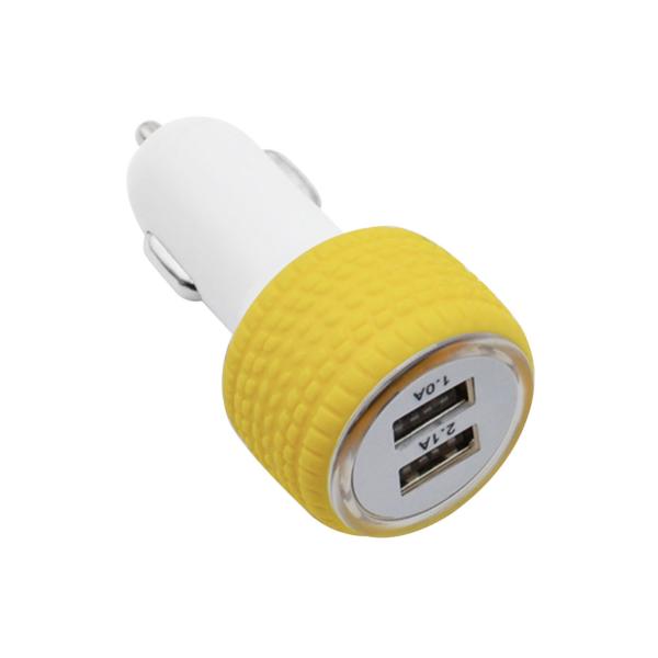 Top Sales Shenzhen Manufacturers Customized Mobile Phone Accessory 5V 2.1A Dual USB silicone Car Charger