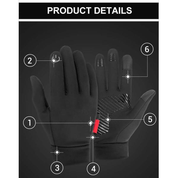 Custom Winter Touch Screen Motorcycle Gloves Plush Nylon Polyester Silicone Material