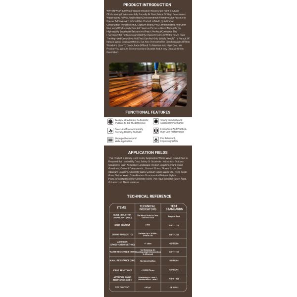 Drying 2 Hours Water Based Paint Metal Imitation Wood Grain High Durability