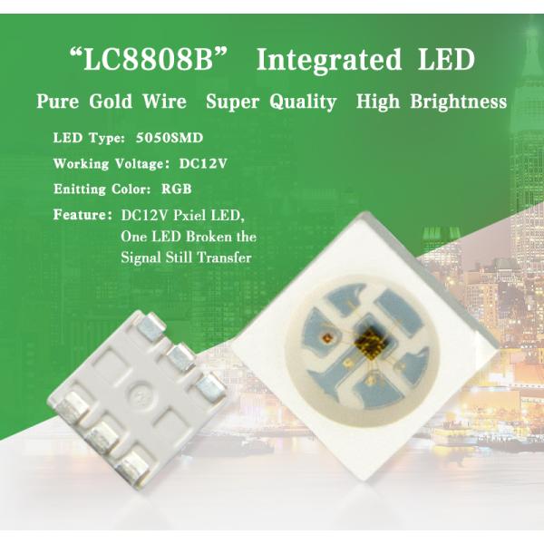 IC Built-in 5050 RGB SMD LED Full Color LED Chip LC8808 6 PIN 5050 RGB LED Chip SMD