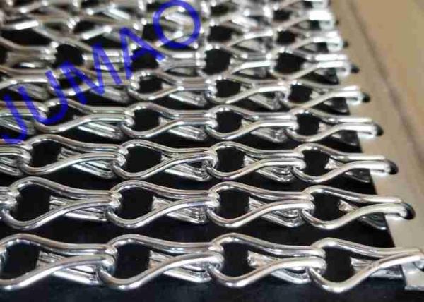 Silver Color Aluminum Metal Chain Link Curtains Durable For Ceiling / Wall