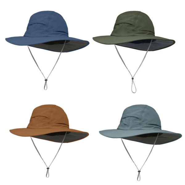 56-60cm Embroidered Outdoor Boonie Hat With Short Brim / Sun Hats For Mens To Protect From Sun