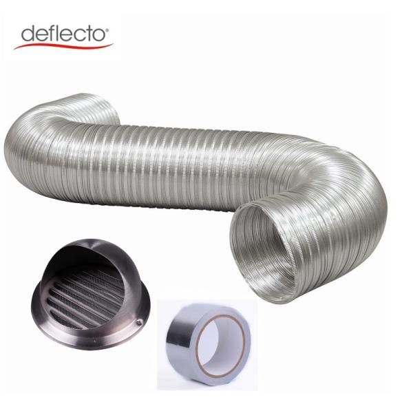 Aluminum Semi Rigid Flexible Duct / Stainless Steel Round Air Vent Covers