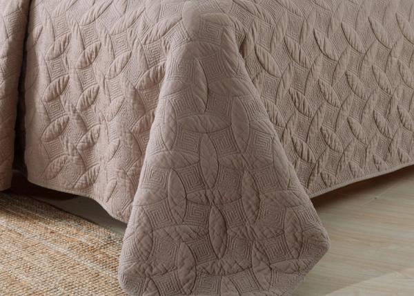 Cotton Embroidered Dye Full Size Quilts And Shams 3 Pcs Color Customized