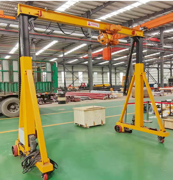 Height Adjustable Hand Winch Gantry Crane with 0.5~5Ton Capacity and Remote Control