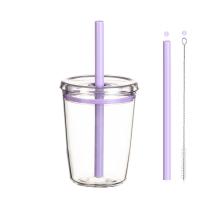 Vaso de plástico con pajita de 350ML/450ML/590ML de capacidad para el hogar en la ocasión de Vuelta al Cole