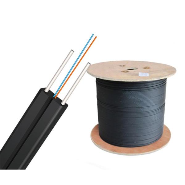100N 200N 1-4 Core FTTH Drop Fiber Optic Cable G.657A1 Bend Insensitive LSZH Sheath