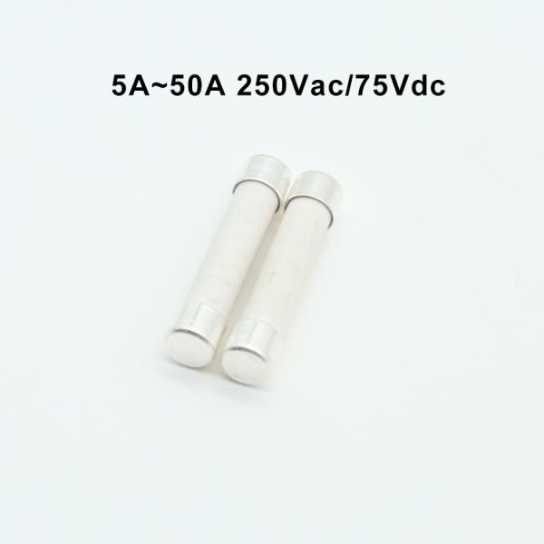 Protección contra el relámpago 2.5kA 5A a 50A 250VAC 75VDC RO57 6x25mm Fuso cerámico