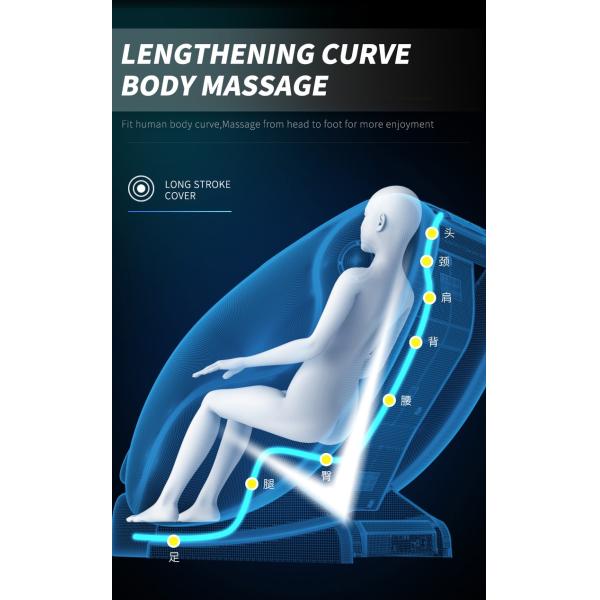 Full Body Leather Recliner Massage Chairs Shiatsu Beating ROHS Zero Gravity Bionic