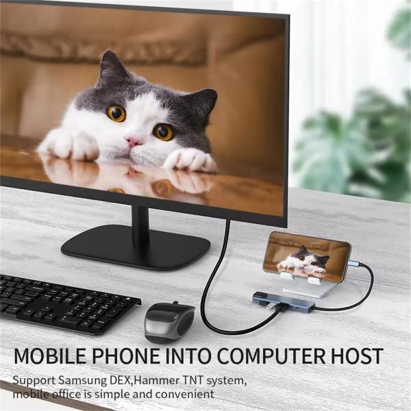 4 в 1 USB Type C Hub Multiport Adapter с высокоскоростными портами USB 3.0