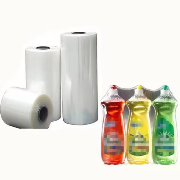 Película de embalagem de PVC tubular / manga de compressão térmica para rótulo