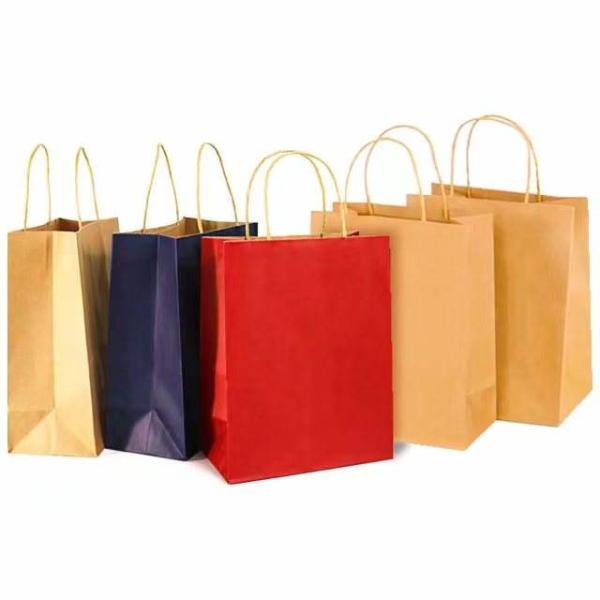 Custom Printed Recyclable Shopping Clothing Gift Bag Kraft Paper Bags with Your Own Logo