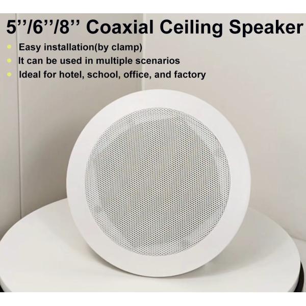 20w 100V Ceiling Mounted Surround Speakers ABS 5 Inch Coaxial Loudspeaker