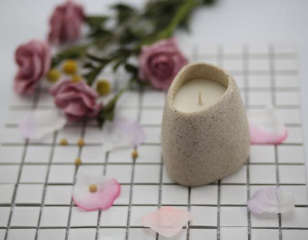 Cafe Decoration Home Scented Candles Marble Jar Retro Style Soy Wax Material