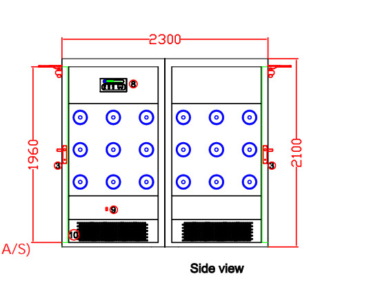 Большая одиночная душевая воздуха нержавеющей стали дверей качания лист с 3 дуя