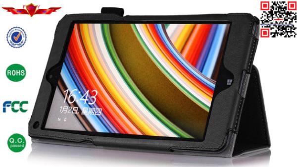 Multi-Angle Stand Slim-Book PU Leather Cover Case WIth Card Holder For Lenovo Thinkpad 8