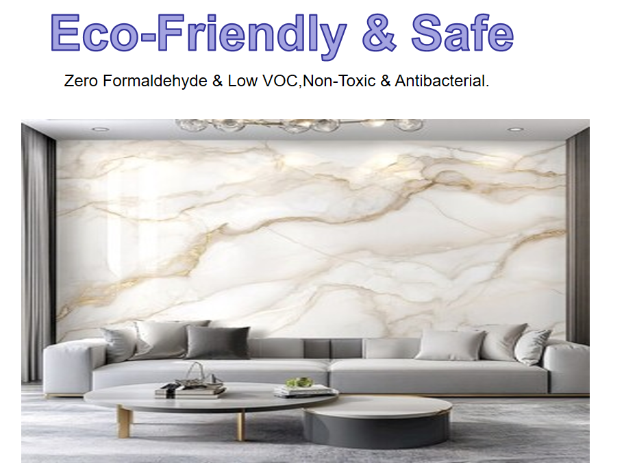 Weatherproof Modern PVC Marble Sheets Decorative Marble PVC Wall Panels