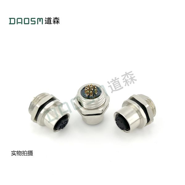 Nickel Plated Brass M12 Sensor Connectors IP67 Unshielded For Connections